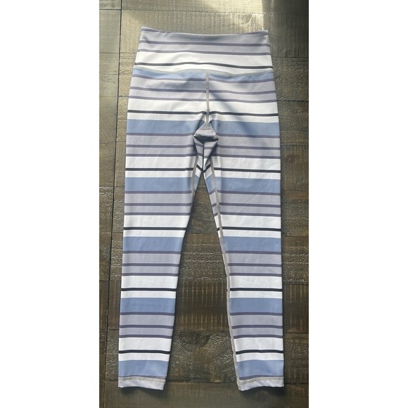 Zyia Active Purple Horizon Light n Tight Leggings Striped Size 4 - Picture 2 of 7